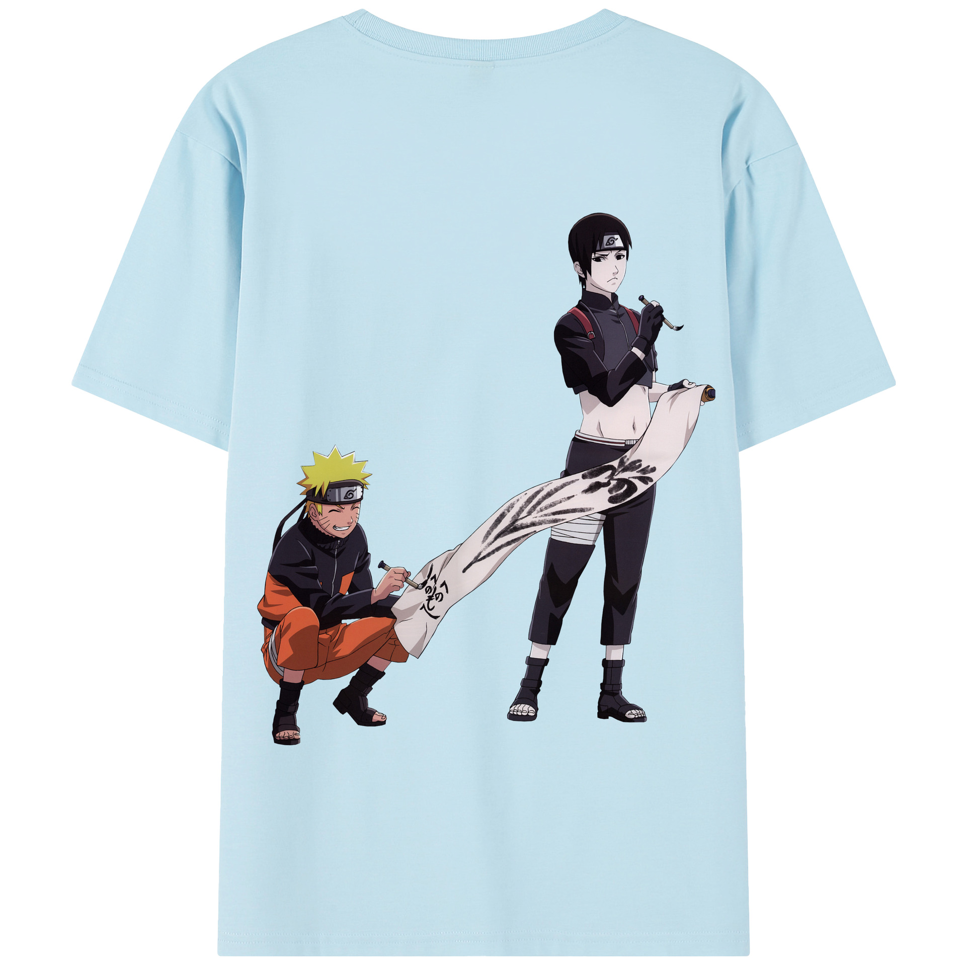 （画像用） NARUTO -ナルト- うずまき ナルト Uzumaki Naruto 綿100％半袖Tシャツ（背面プリント）